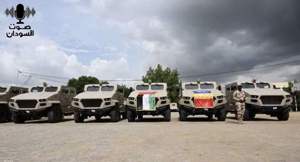 المدرعات الإماراتية في تشاد أثناء تسليمها للجيش التشادي