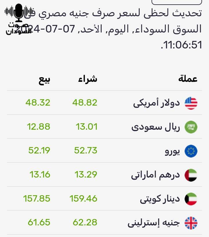 أسعار صرف العملات اليوم الأحد في السوق الموازي المصري 